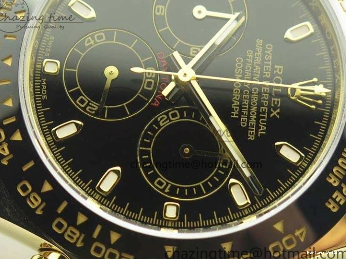 0109 Tailored Daytona 116518 LN YG ARF 1:1 Best Edition Black Dial On Rubber Strap A4130 Super Clone 3479